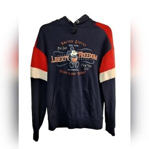 M416)Disney Disneyland Resort Mickey Mouse American Liberty Freedom Hoodie Small